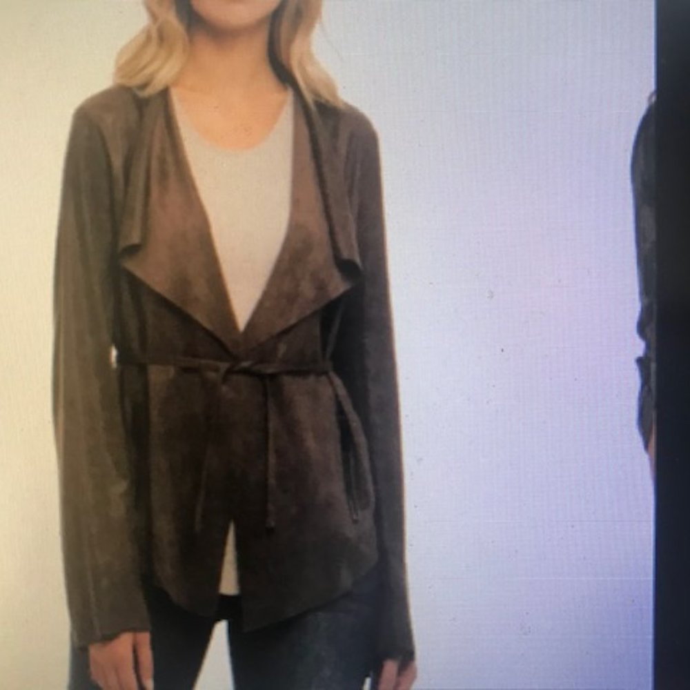 Faux suede jacket brown